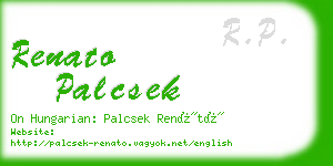 renato palcsek business card